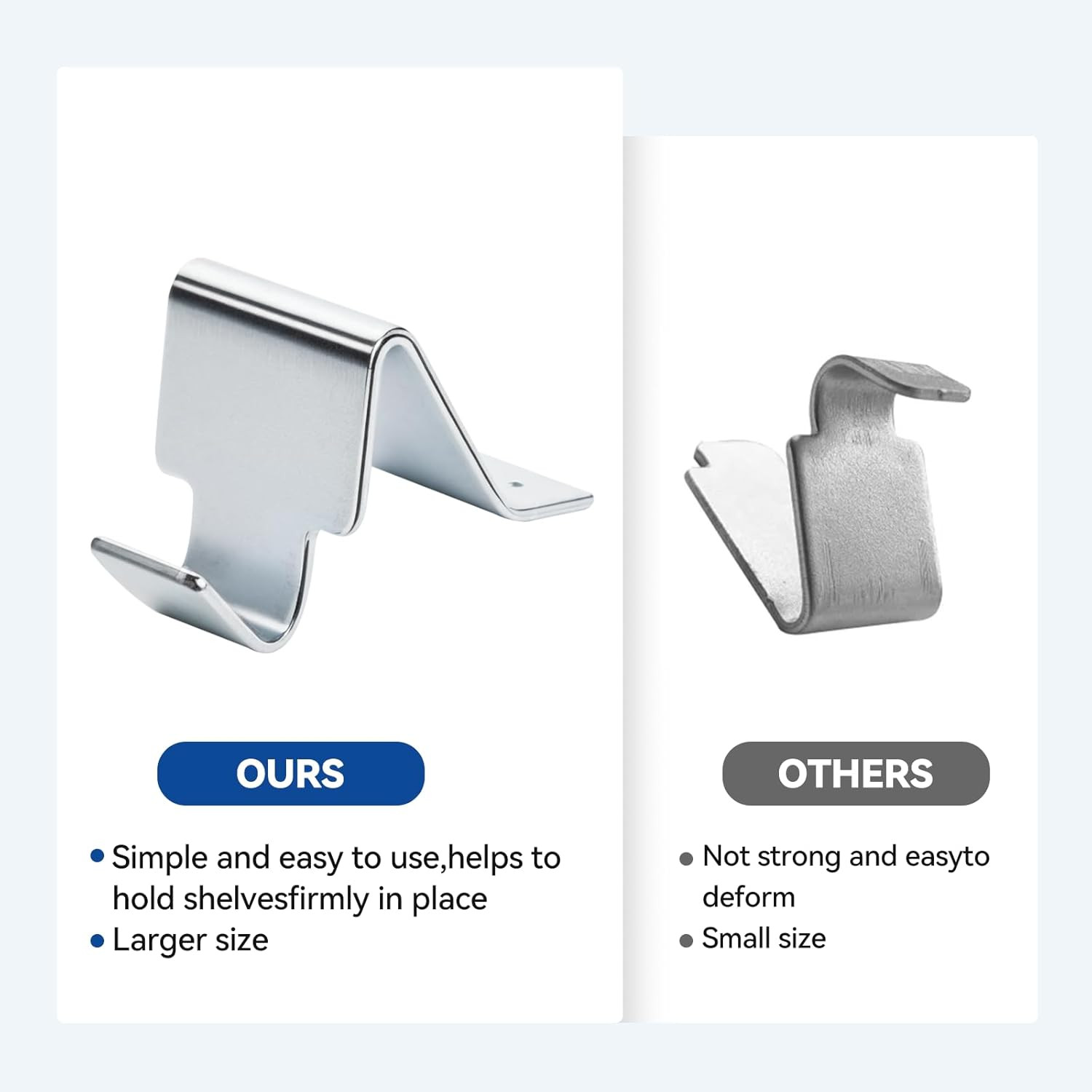 Metal Cabinet S-Clips 16 PCS Compatible with Sandusky and Other Cabinets