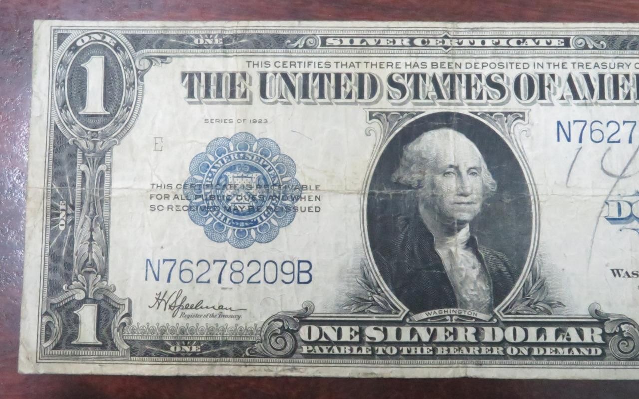 1923 $1 Large Note * Horse Blanket * Silver Certificate * Neat Old Note * 8209