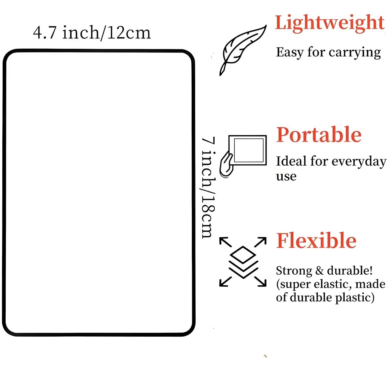 Full Page Magnifier Reading Glass Lens Large Sheet Magnifying Aid Tool