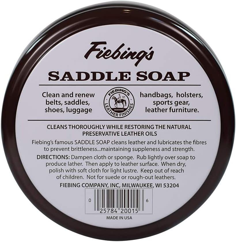 Fiebing's Saddle Soap White 12 oz Polish and Clean Leather Revives Color