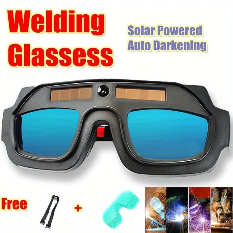 2 Pack Auto Darkening Welding Glasses True Color Solar Safety Goggles PC Lens US