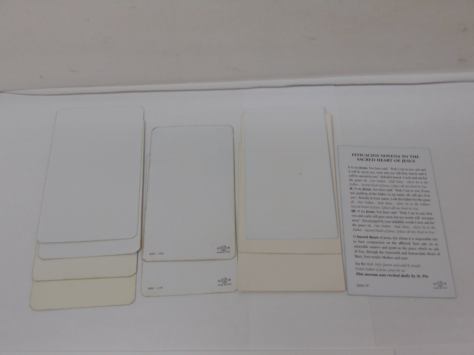 VINTAGE PRAYER HOLY CARDS LOT OF 10 FRATELLI BONELLA ITALY 400 SERIES MIXED GOLD