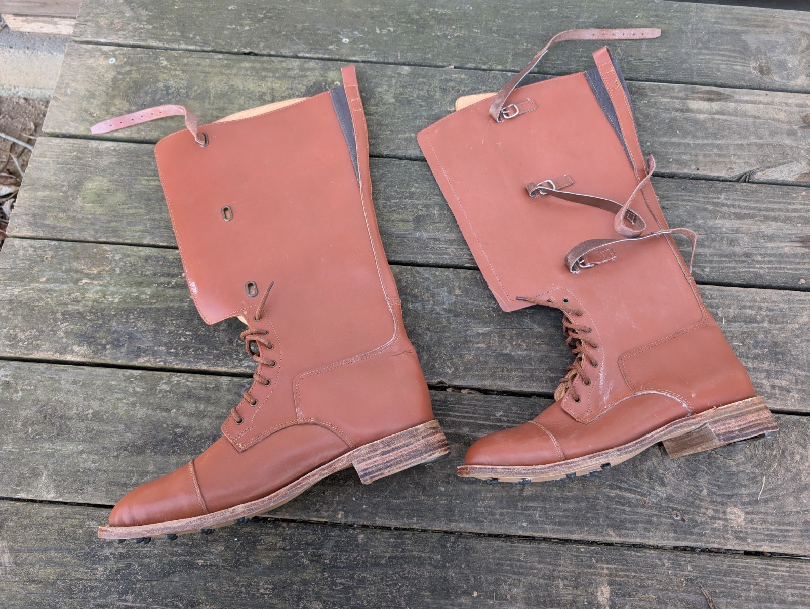 WHAT PRICE GLORY REPRO BRITISH US OFFICERS FIELD PATTERN RIDING BOOTS SIZE 11