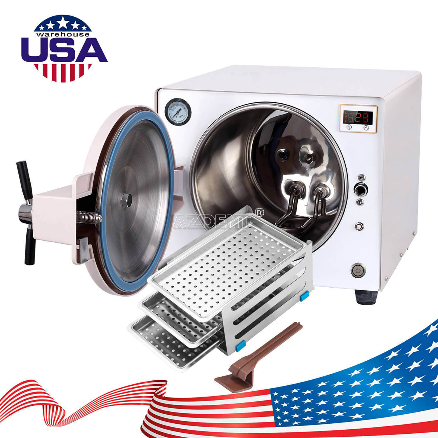 18L /14LDental Autoclave Steam Sterilizer Medical Sterilization Lab Equipment