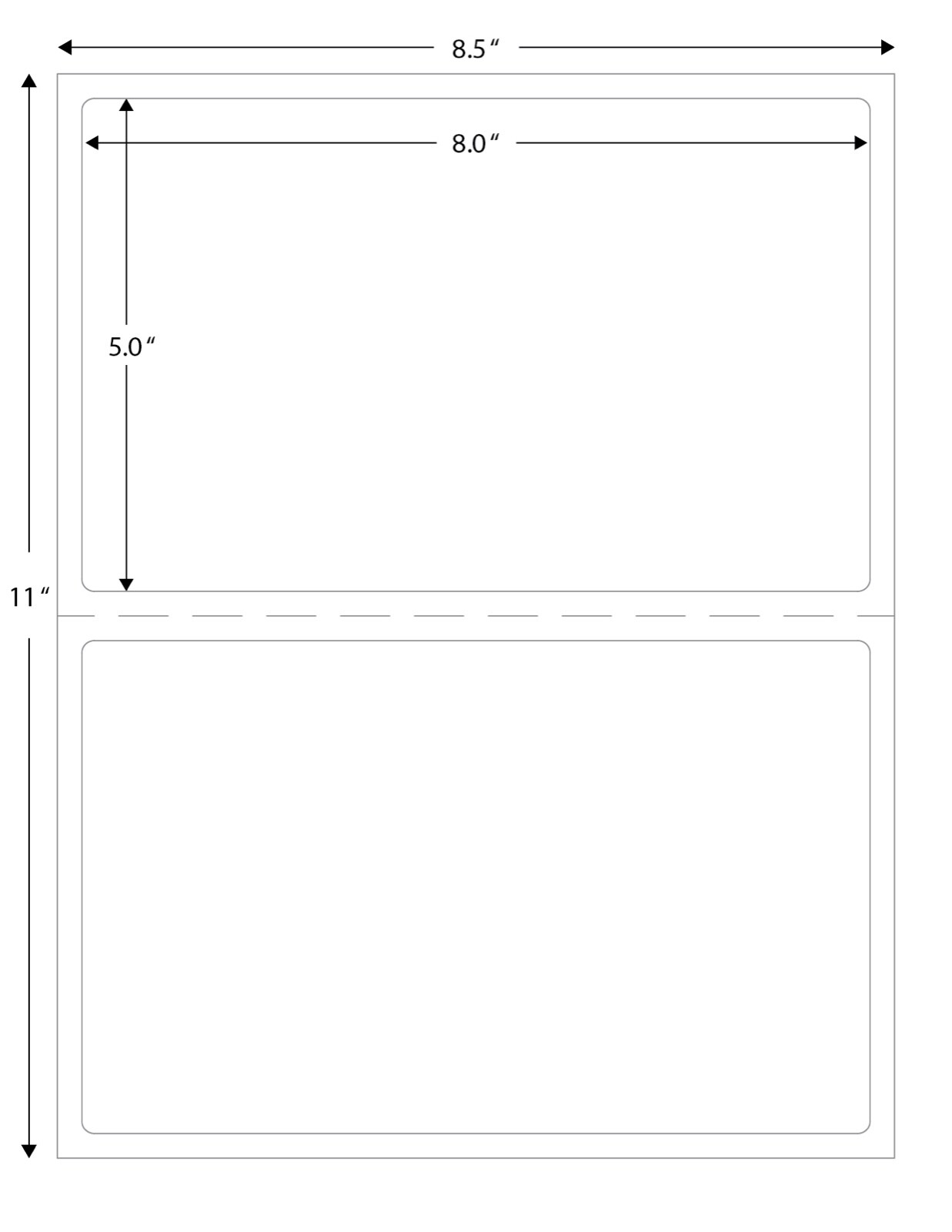 Round Corner Shipping Labels PayPal eBay UPS Stamps Laser Ink Jet Half Sheets