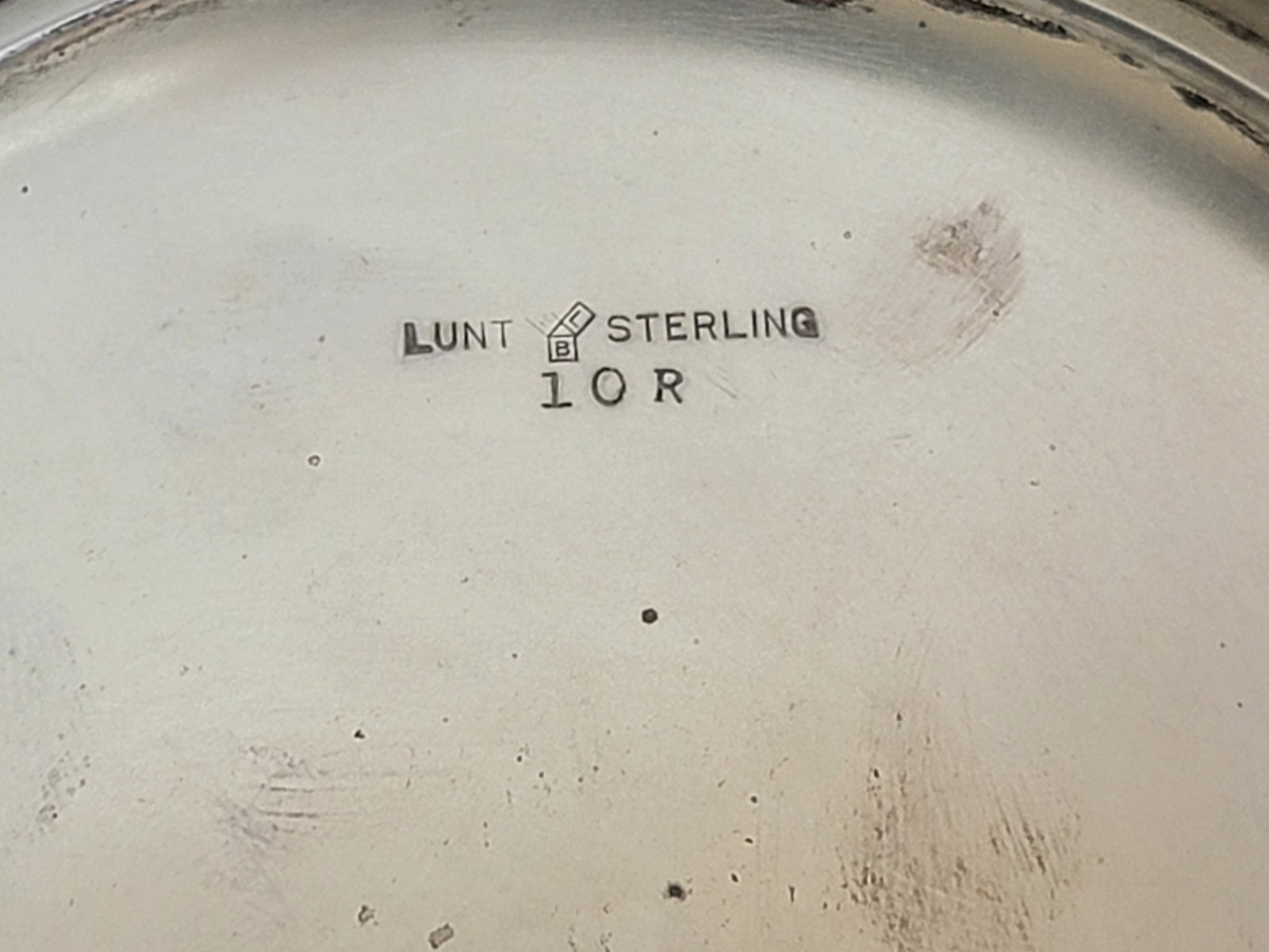 Lunt Sterling Silver 10" Bowl 968g Paul Revere Reproduction 10-R Scrap Or Repair