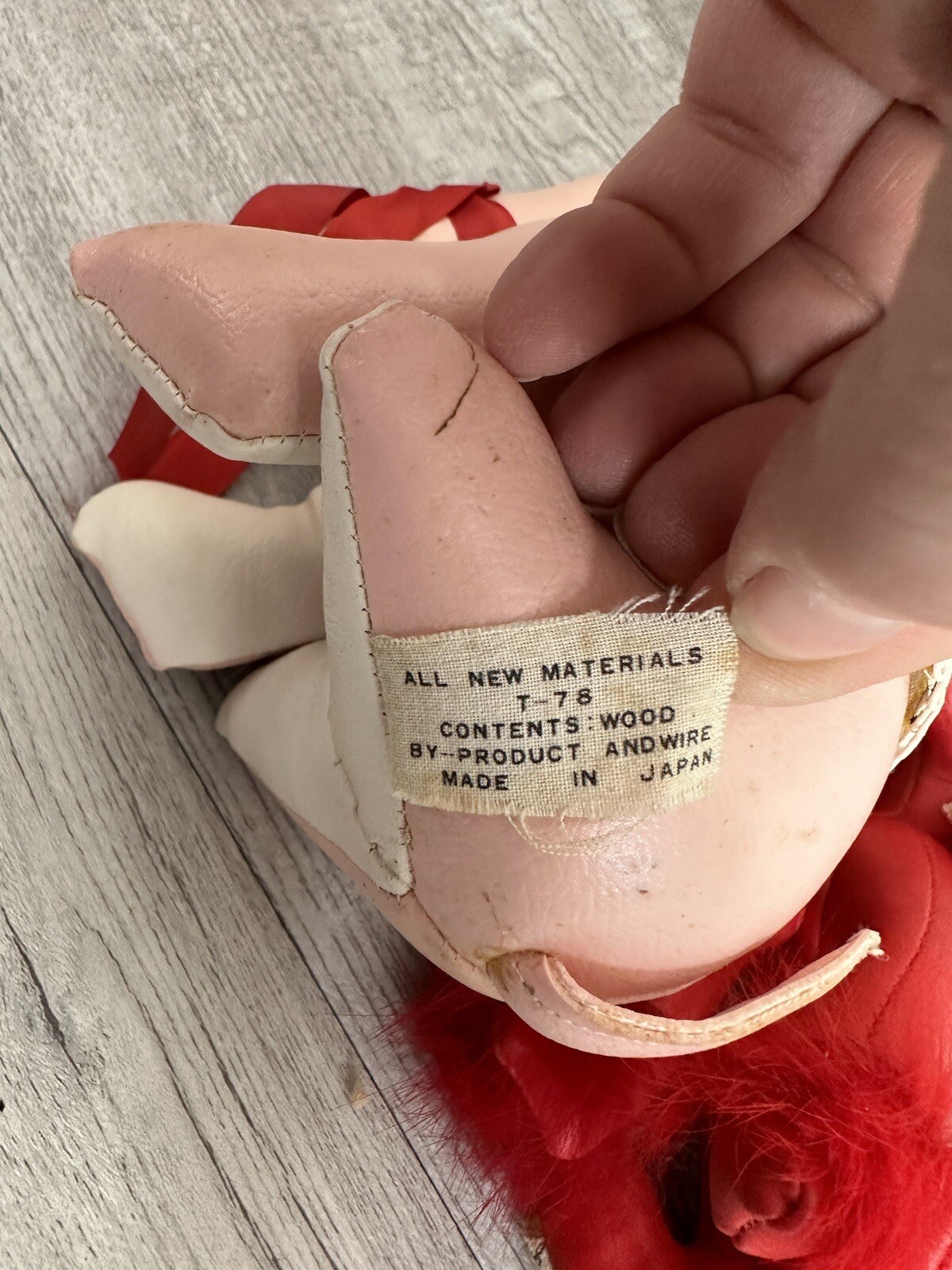 Lot of 2 VTG 1950-60s Childrens Toys Made in Japan Pink Elephant & Red Poodle