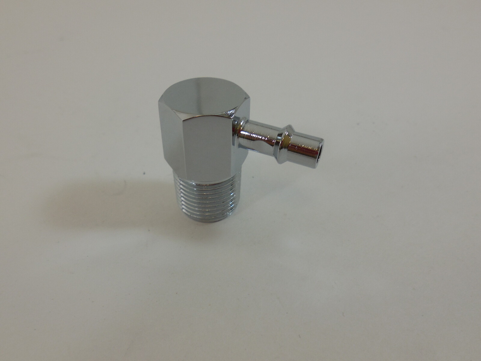 GM Intake Manifold Vacuum  Fitting 3/8" NPT 1/4" Barb Chrome Aluminum