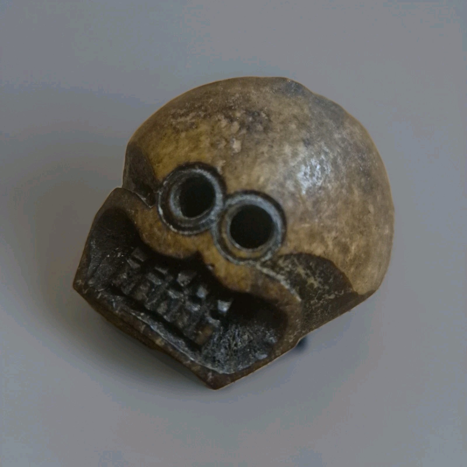 Rare Large Tibetan Kapala Citipati Bead - Relic