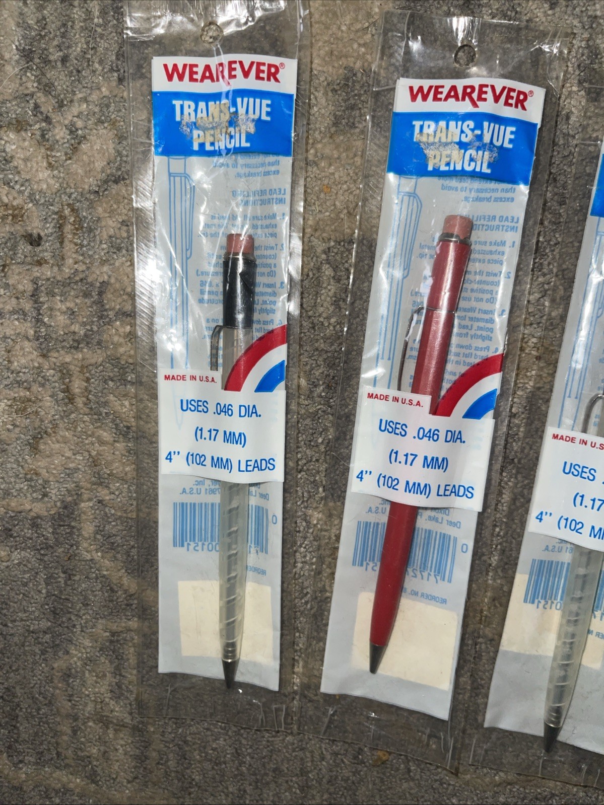 Lot Of 6 Vintage Wearever TransVue Swirl ~ All NOS