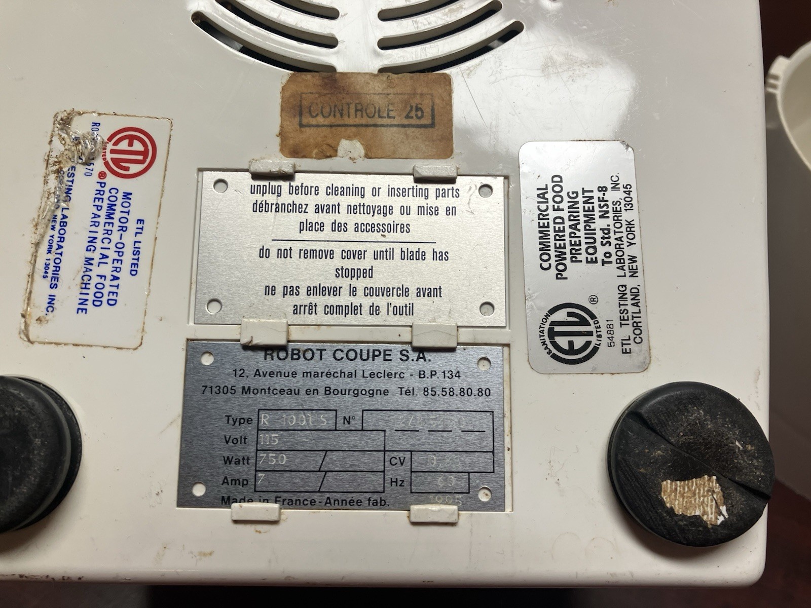 Robo Coupe 100 / W Attachments and Manual Made In France