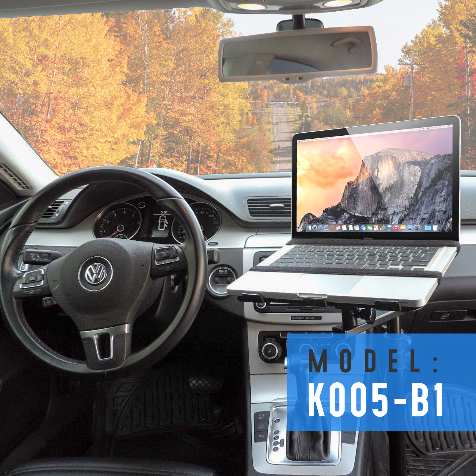 K005-B1 Car Laptop Mount Truck Vehicle Notebook Stand Holder with Non-Drilling