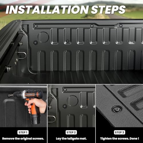 Tailgate Mat 2019-2025 2026 for Ram 1500 Standard Tailgate&Power Tailgate