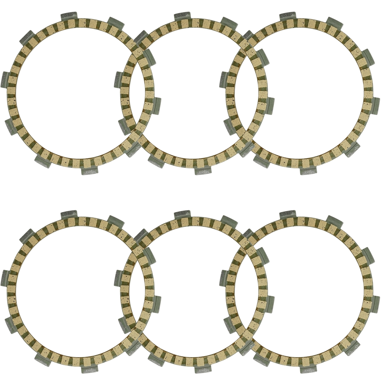 Caltric 36X-16321-00 559-16321-01-00 Clutch Friction Plates kit for Yamaha Qty 6