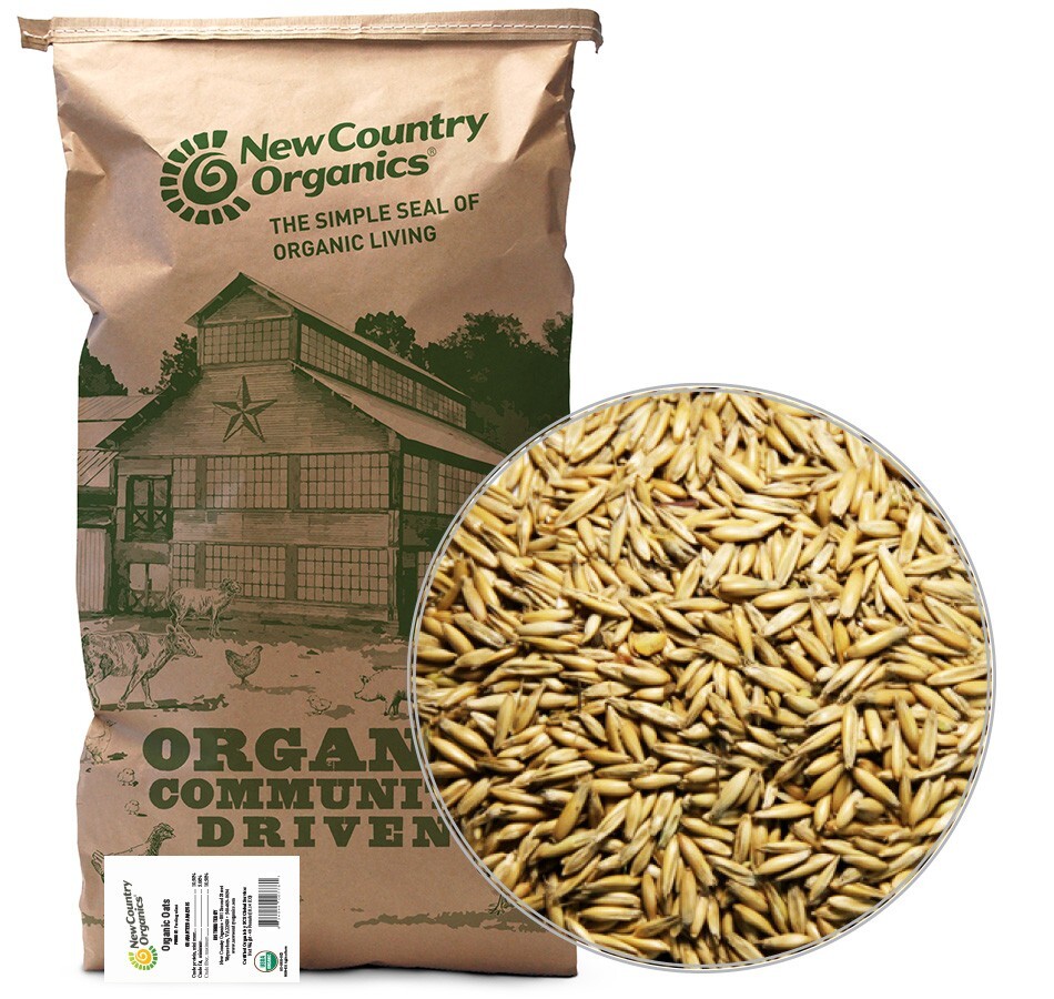 New Country Organics | Organic Oats 40lb | Feed Grade