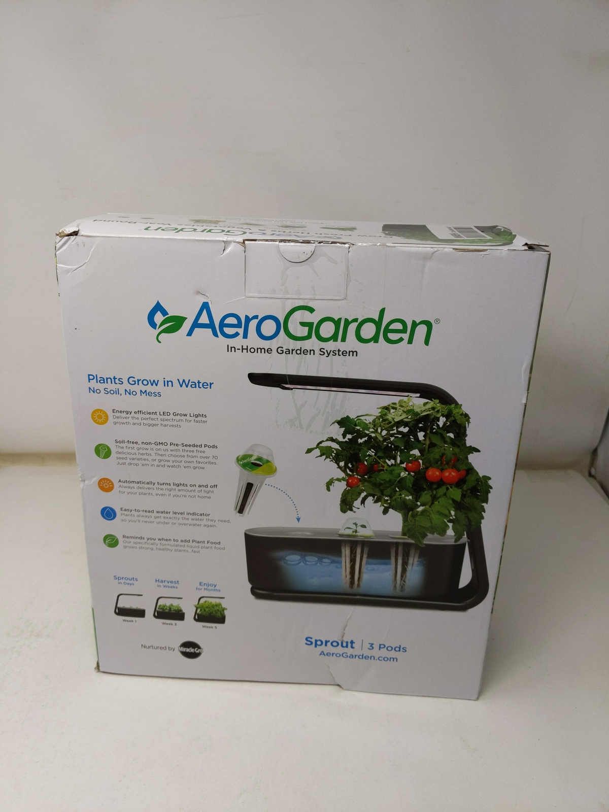 AeroGarden Sprout Indoor Hydroponic Herb Garden Black 2020 Model
