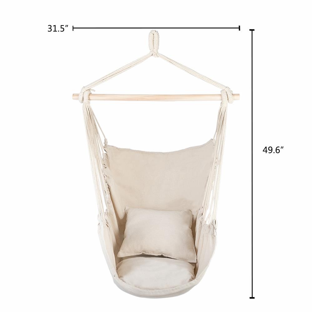 Hammock Swing Chair Hanging Rope Chair Cotton Porch Seat Seating Wear-Resistant