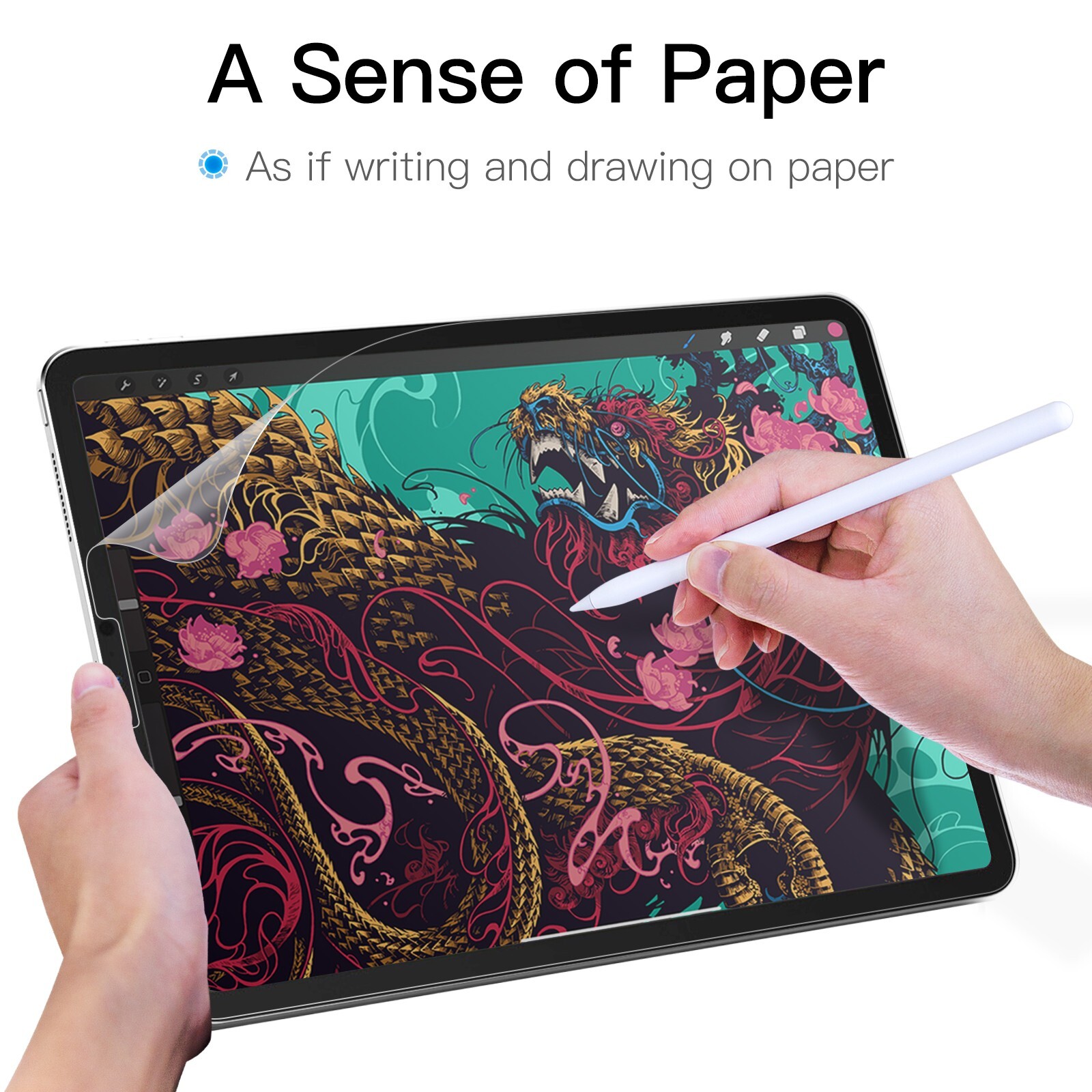 JETech Paper Screen Protector for iPad Pro 12.9-Inch 2022/2021/2020/2018 Model
