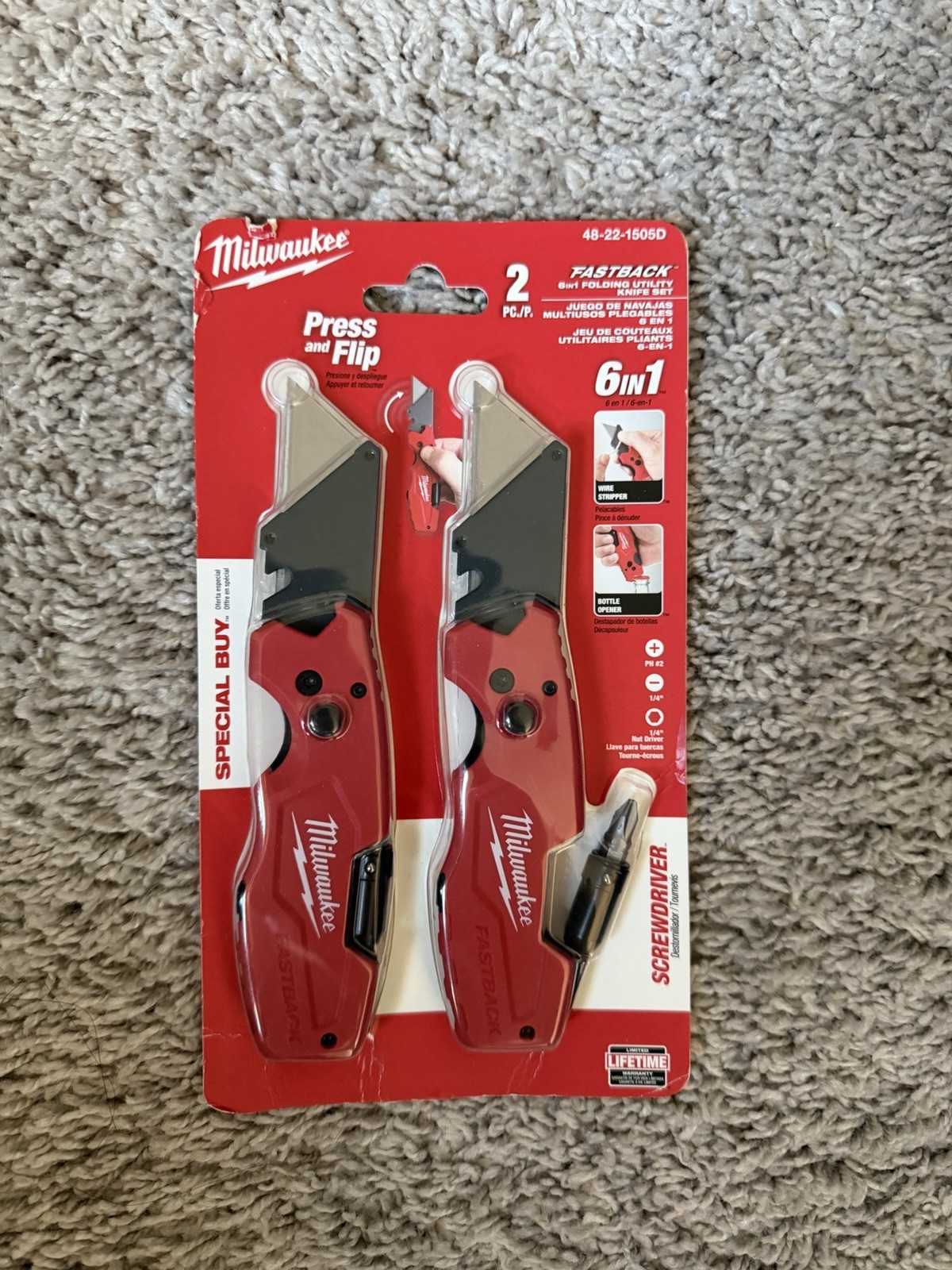 NEW Milwaukee 2 Pack Knife