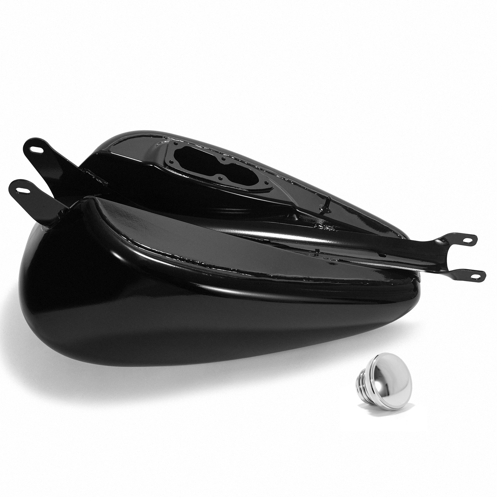 Black 4.2 Gallon Gas Fuel Tank Injection For Harley Sportster XL 883 1200 07-23