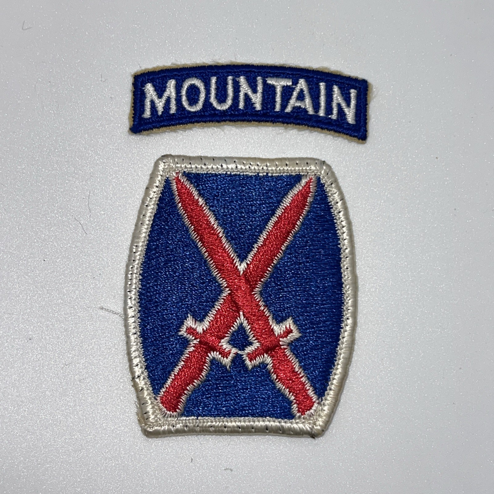 10th Mountain Division with Tab  U.S. Army Patch