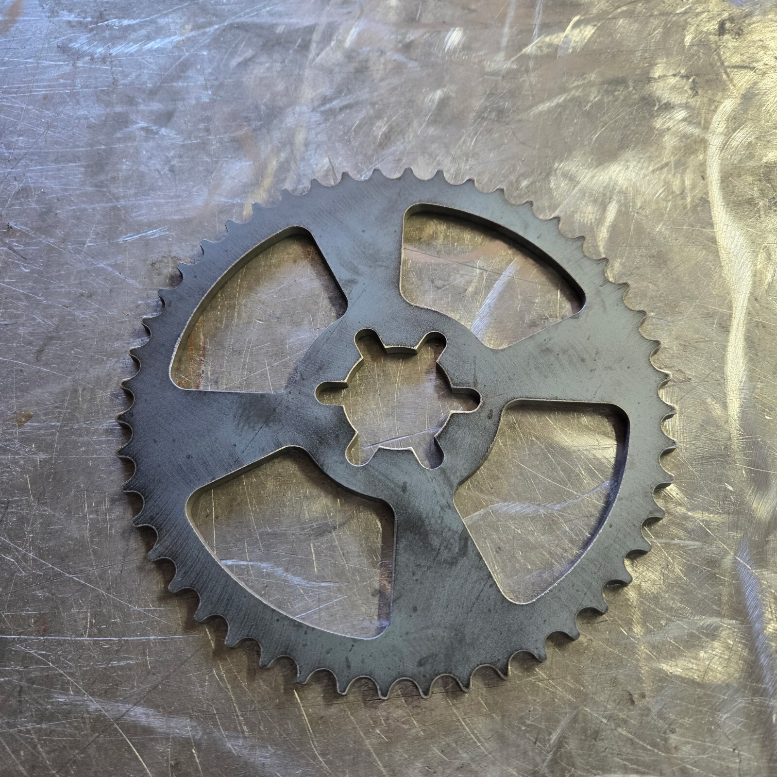 #420 Chain - Mini Bike Any Tooth Sprocket Steel 6 Hole Design - Design may vary