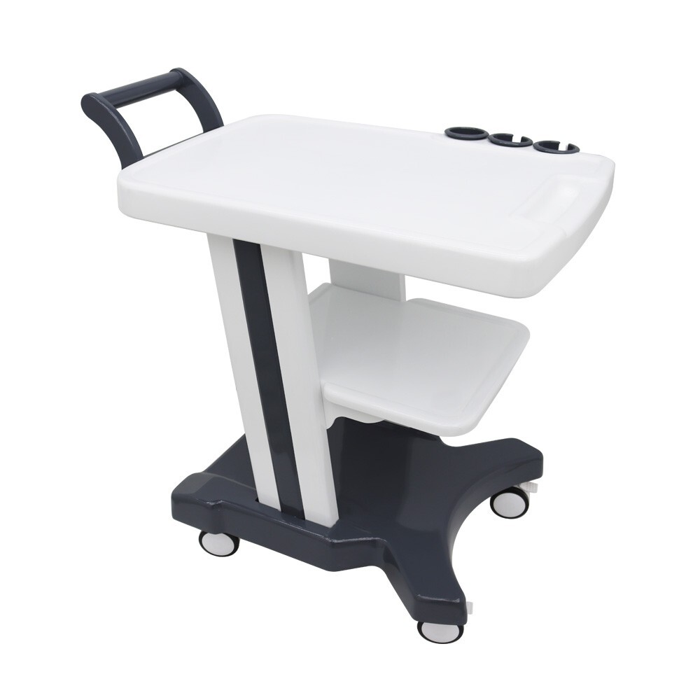 3 Holes ABS Mobile Trolley Cart for Portable Ultrasound Scanner System w/Wheels