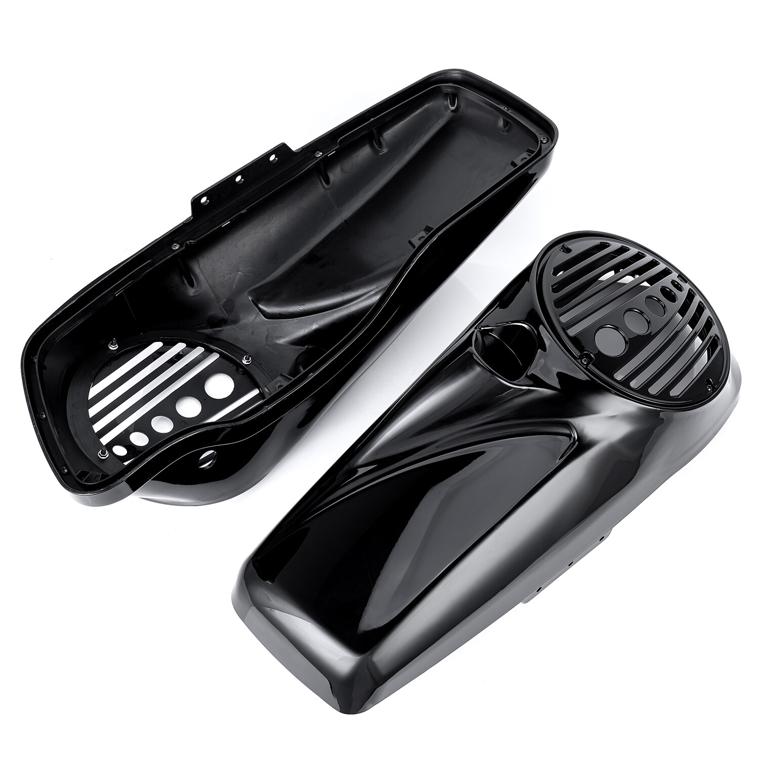 8inch Speaker Saddlebag Lids w/ Tweeter port For 14+ Harley Road King Road Glide
