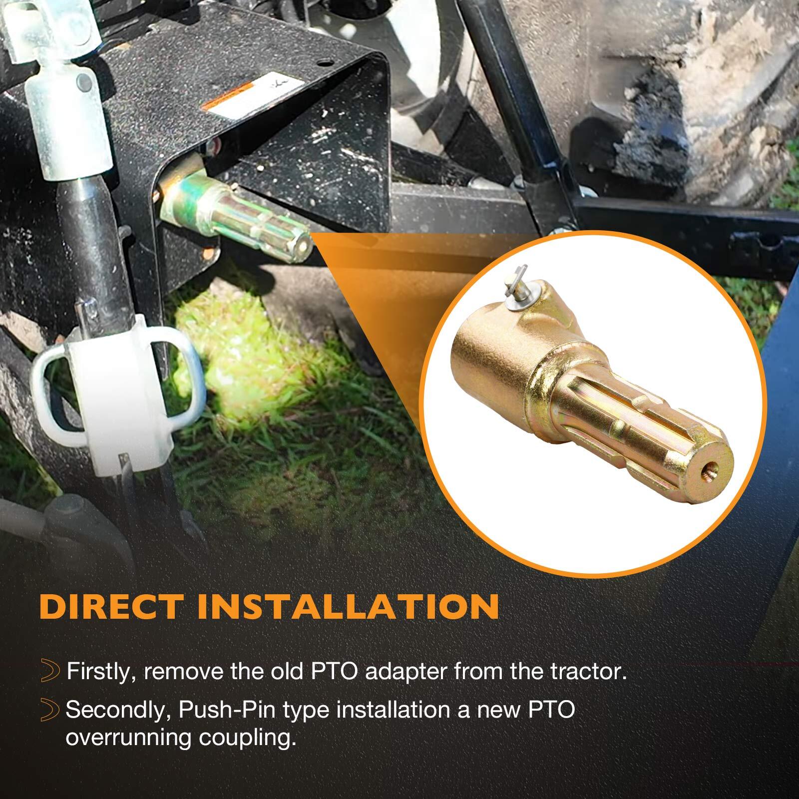 PTO Extender Adaptor Female 21 & 1-3/8" Male 6 & 1-3/8" Spline For 70HP Engine