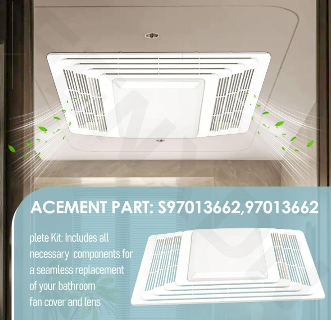 S97013662 Bathroom Vent Fan Grille and Lens Cover Assembly For Broan 655, 659