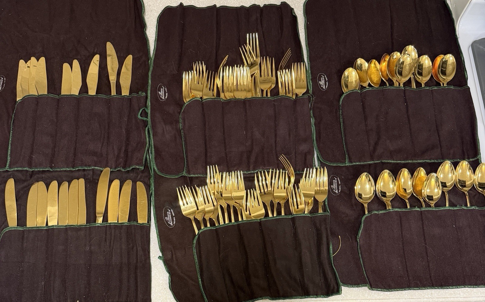 Japan gold electroplated Silverware 80 Pieces Vintage
