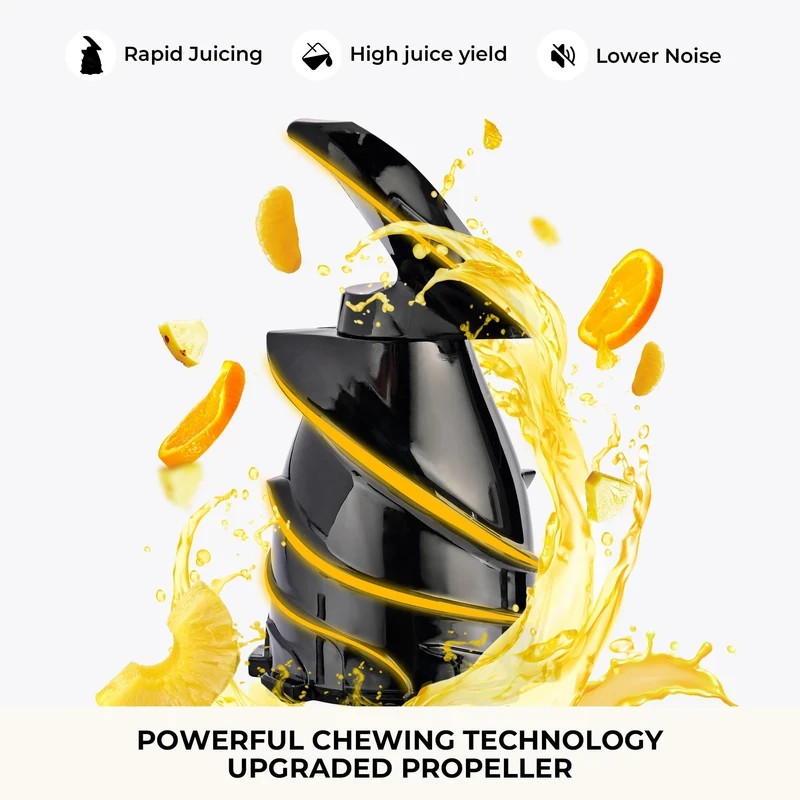 Cold Press Juicer 300W 5.3 inch Large Feed Chute 1.5L Capacity Beige