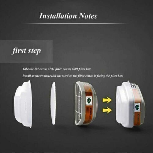 15 IN 1 Gas Mask Full Face Respirator Paint Spray Chemical Facepiece Safety 6800