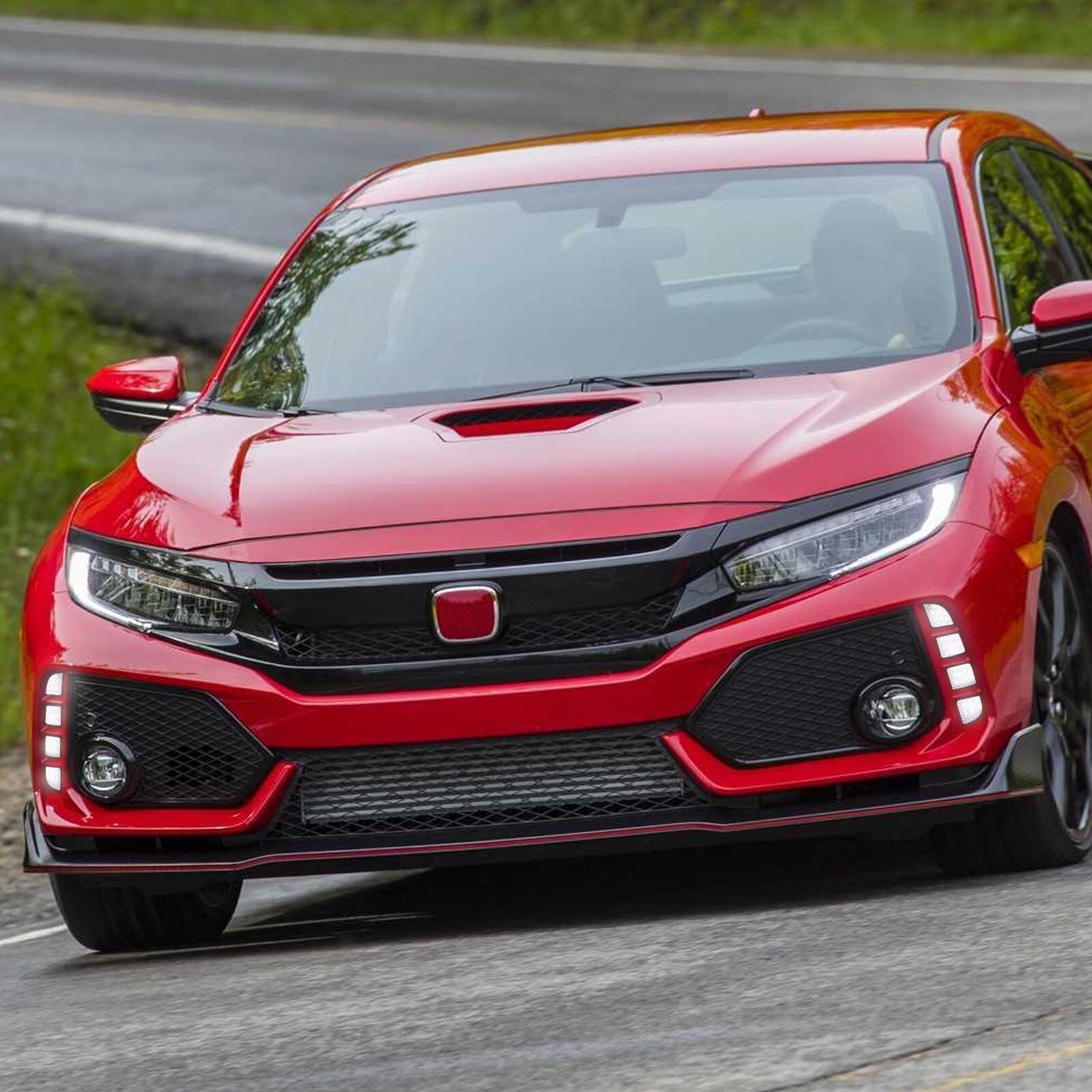 LED DRL Daytime Running Light Front Fog Lamp For Honda Civic Type R 2016-2020