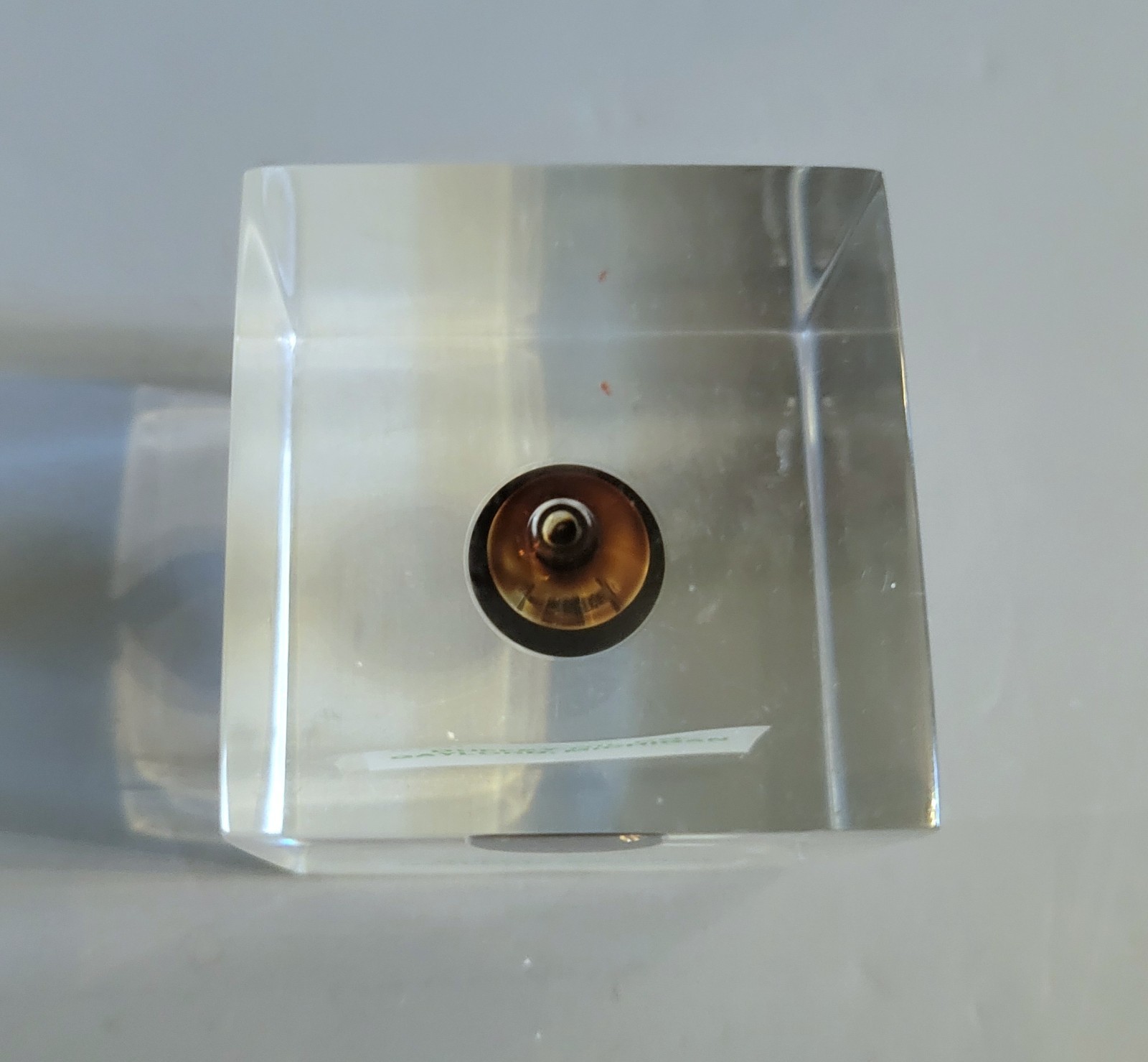 Duffey Oil Company Gaylord Michigan Oil Drop Lucite Paperweight