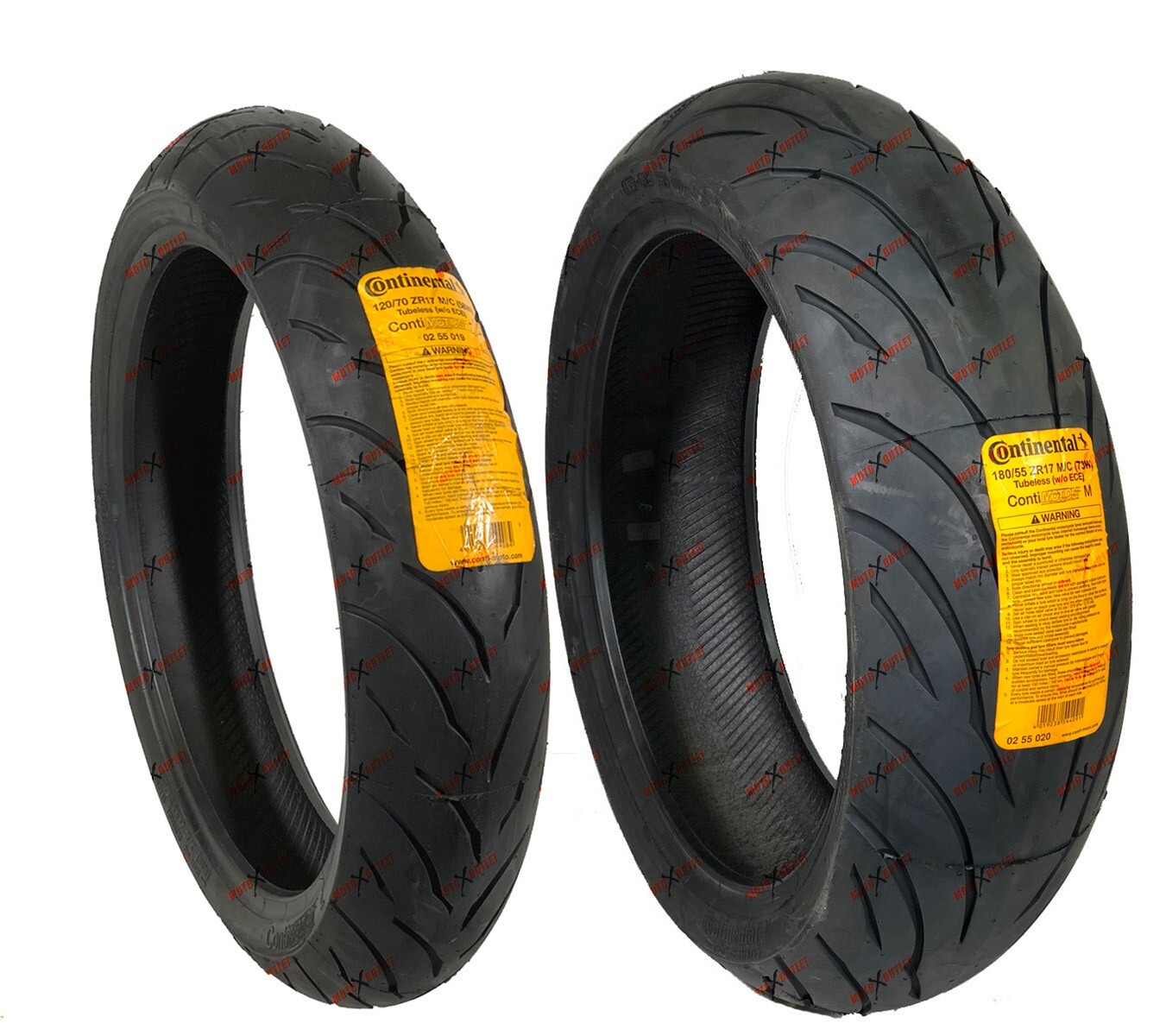 Continental Motorcycle Tire Set Conti Motion Front 120/70-17 Rear 180/55-17