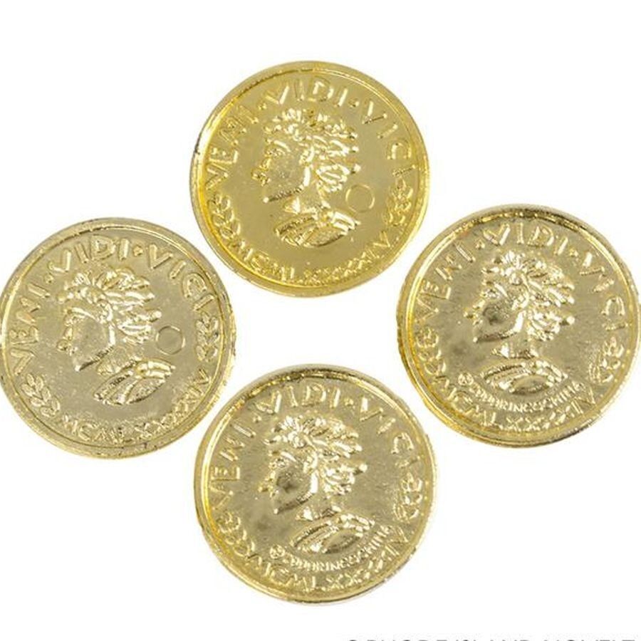 1000 PLASTIC GOLD COINS PIRATE TREASURE CHEST PLAY MONEY BIRTHDAY PARTY FAVORS