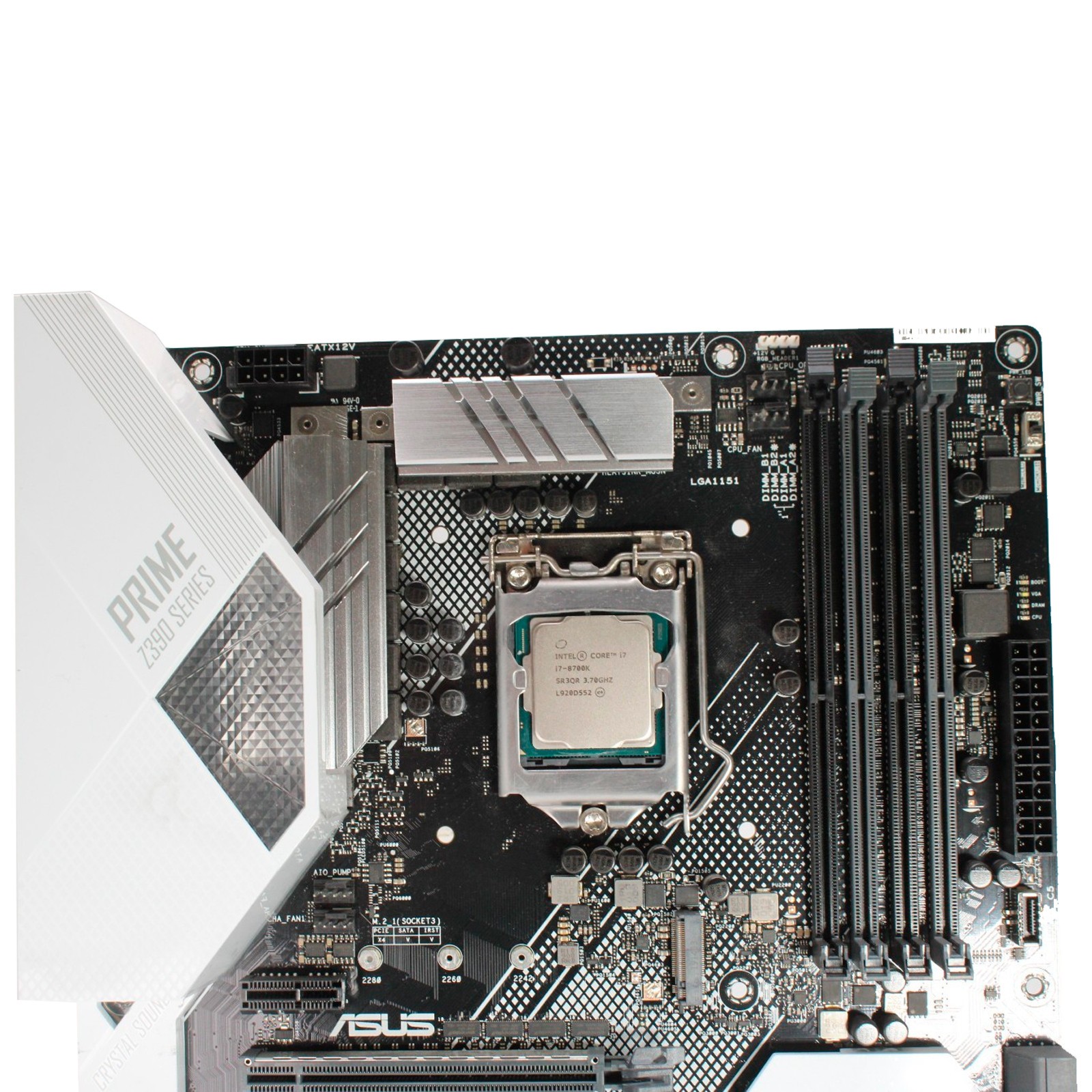 ASUS Prime Z390-A LGA 1151 ATX Motherboard w/ i7-8700k CPU & I/O Shield | No RAM
