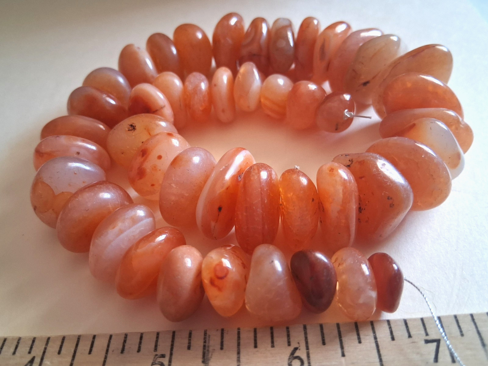 GORGEOUS Carnelian 45 Jumbo Beads 23 - 12 mm  17 Inch Strand MAKE OFFERS!