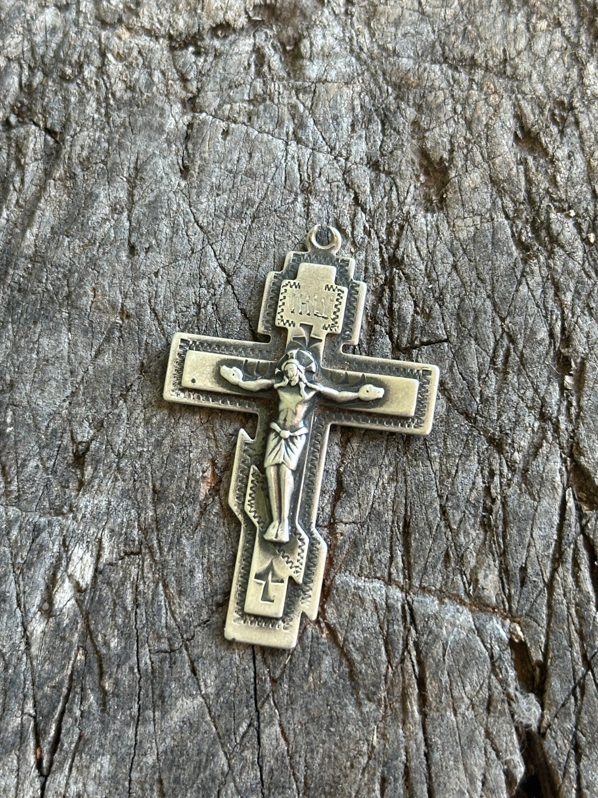 RUSSIA army soldier talisman amulet SILVER 925 ring cross Jesus save WAR