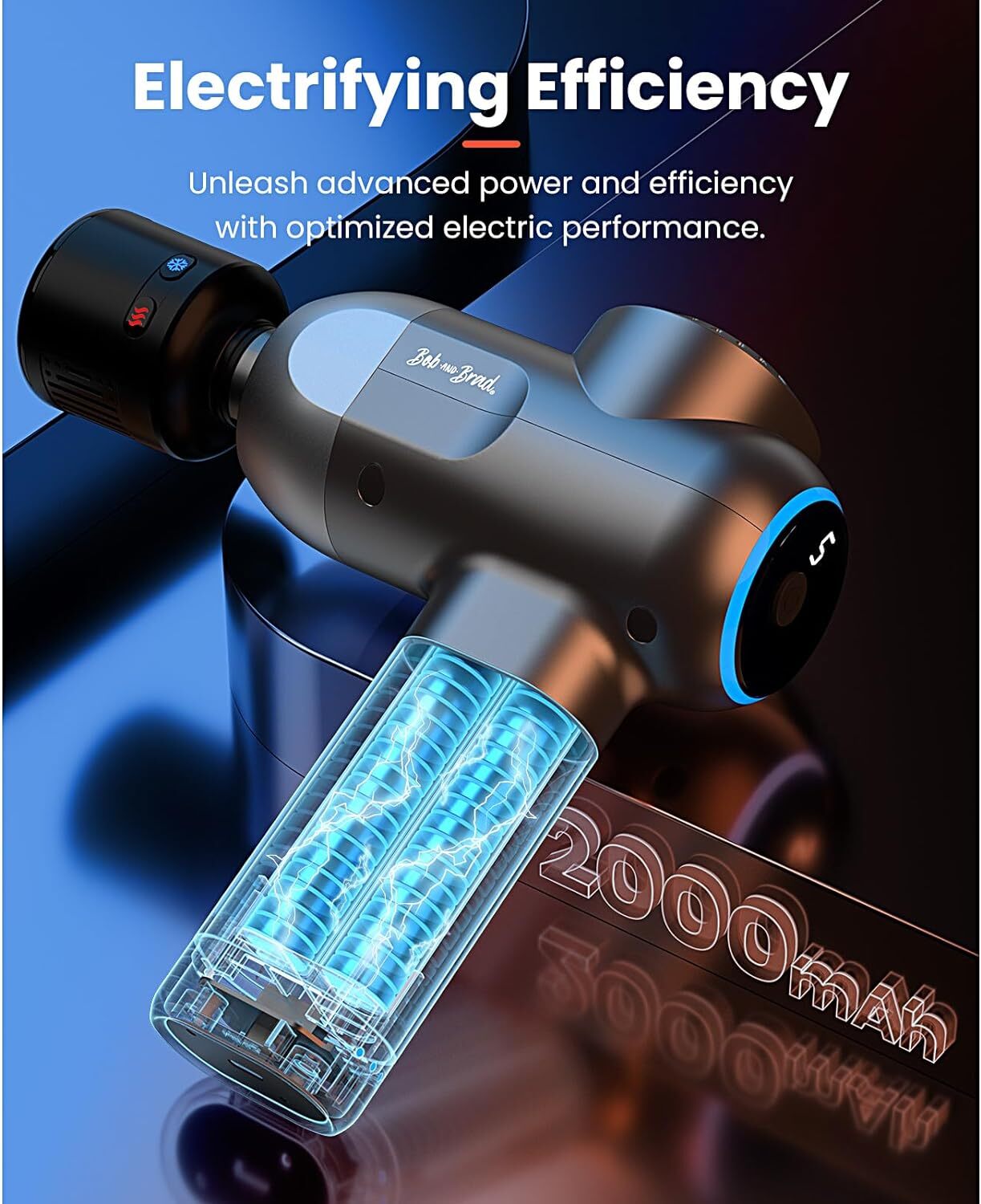 BOB AND BRAD C2 Pro Massage Gun with Heat & Cold Therapy Electric Back Massager