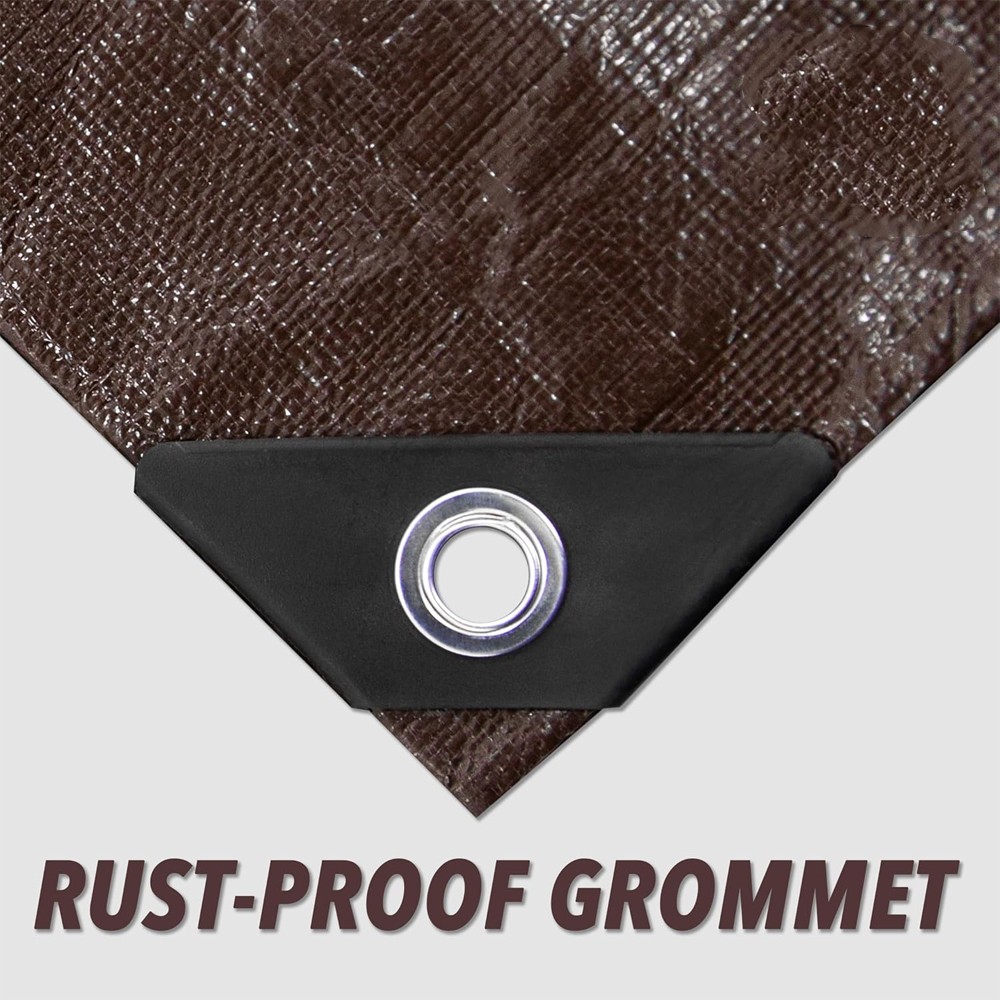 Heavy Duty Tarp 5/10/16/18/20 Mil Waterproof Tarpaulin Cover w/ Grommets