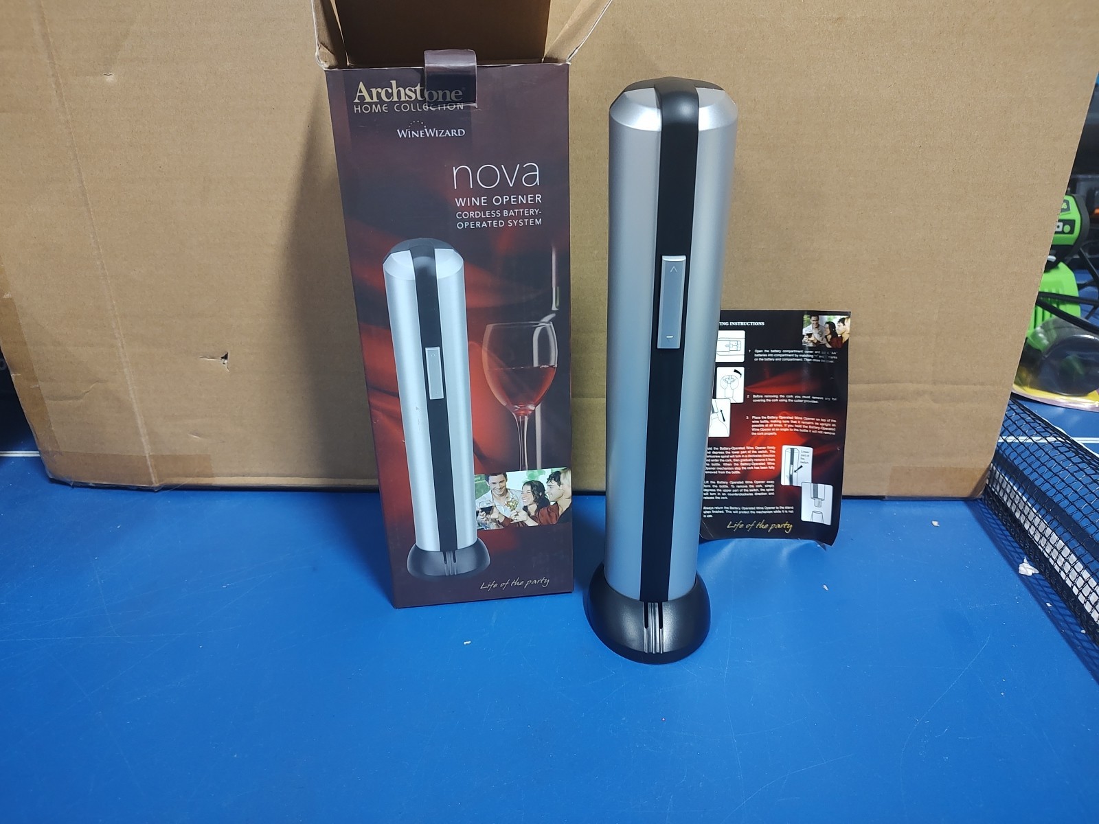 🍷 Archstone Nova Electric Wine-Bottle Opener w/ Foil Cutter, Model AH-497,New