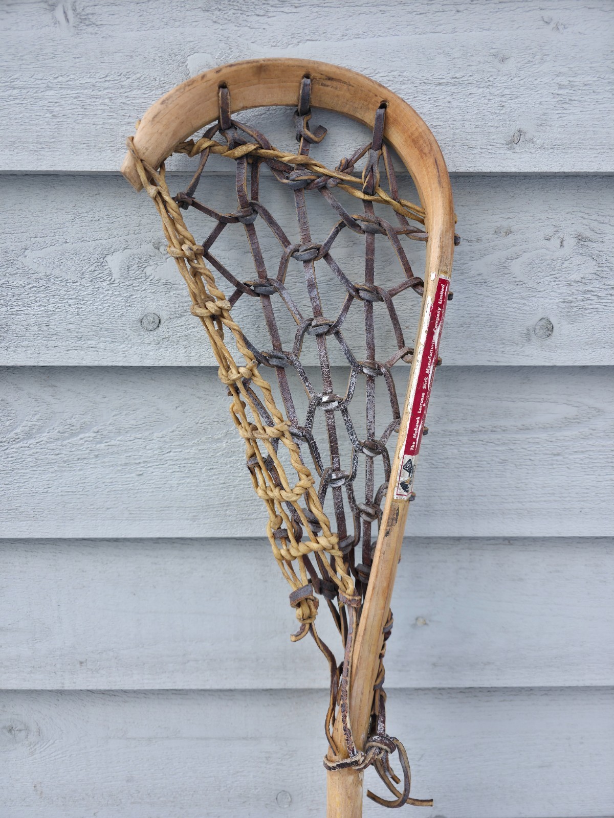 Beautiful VINTAGE Old Wooden MOHAWK Lacrosse Stick 46" x 8"