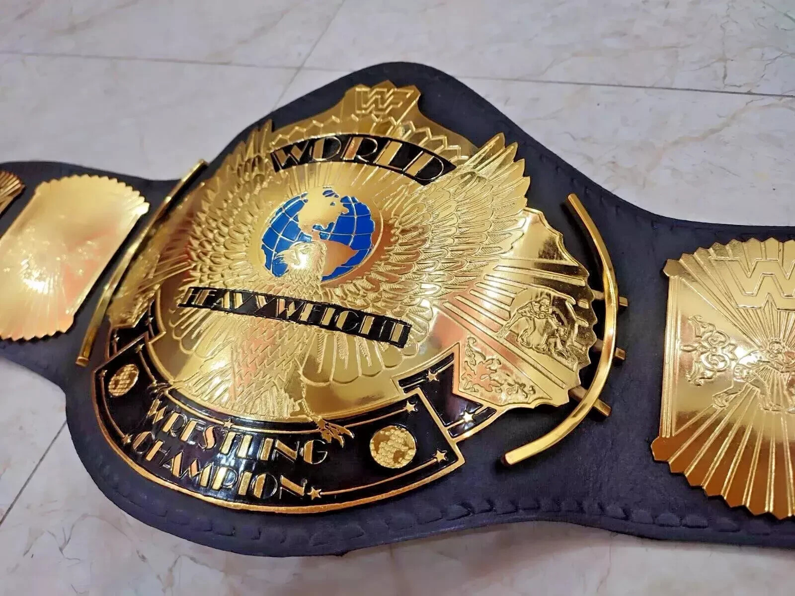 Winged Eagle Championship Wrestling Replica Title Belt Brass 2mm Adult size