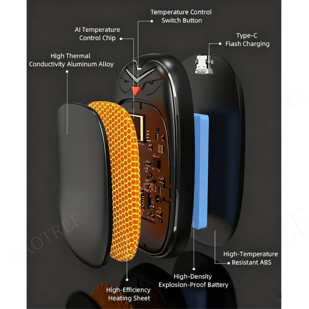 Hand Warmers USB Rechargeable 2 Pack Portable Electric Hand Warmer for Outdoor