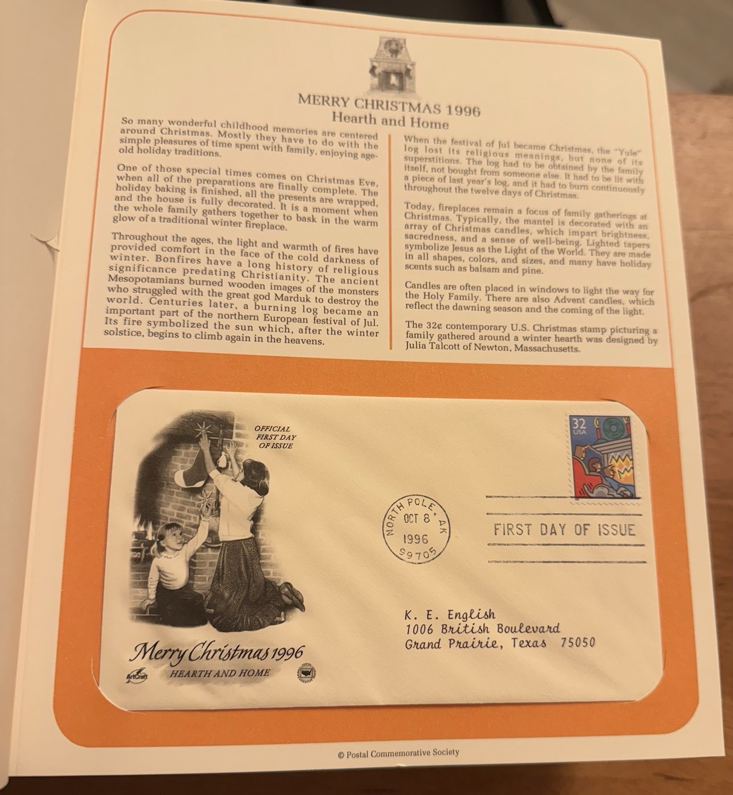 Postal Commemorative Society Binder U.S. First Day Covers 1993-1996 212 Covers