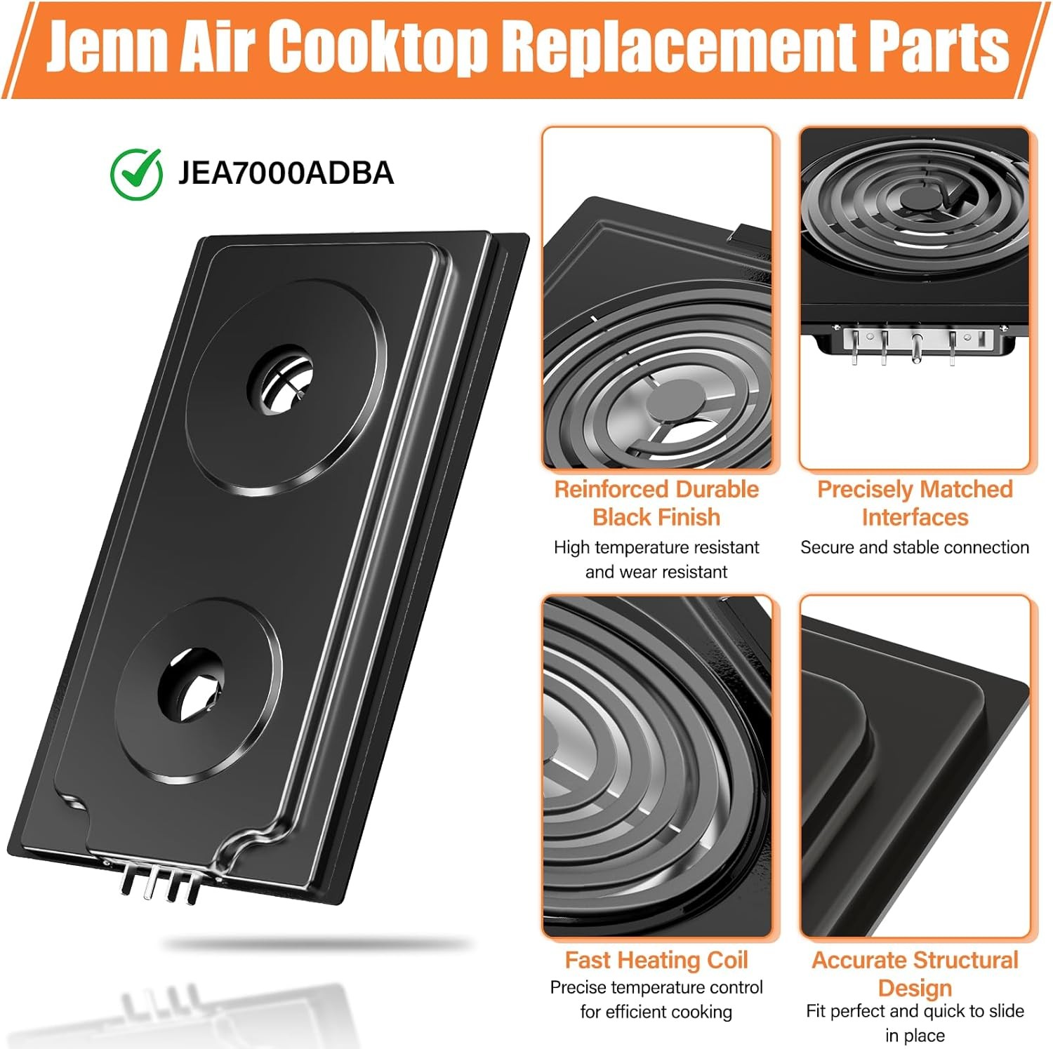JEA7000ADBA Coil Element Burner Cartridge For Jenn-Air JEA7000ADB Range Stove