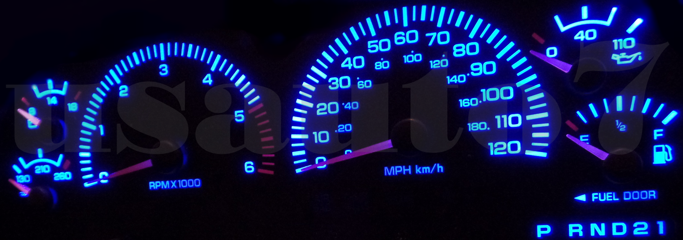 Dash Cluster Gauge AQUA BLUE SMD LEDs LIGHTS KIT Fits 97-03 Dodge Dakota Durango