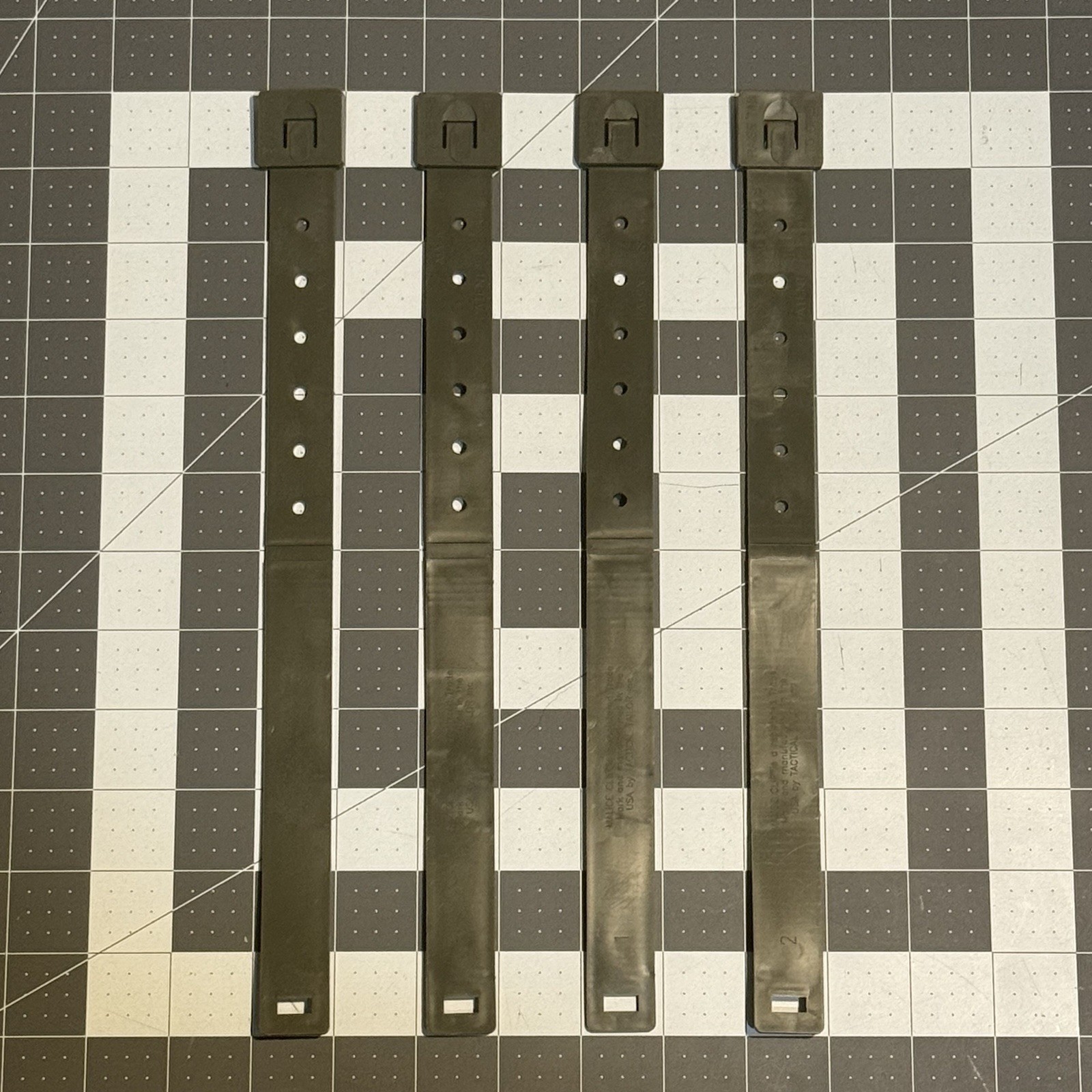 4x Tactical Tailor Long Malice Clips - Long 5” Folded New Olive Drab Green